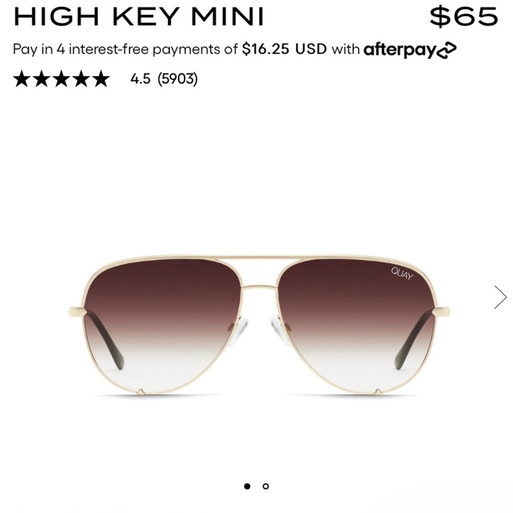 Quay high key mini sunglasses brown fade